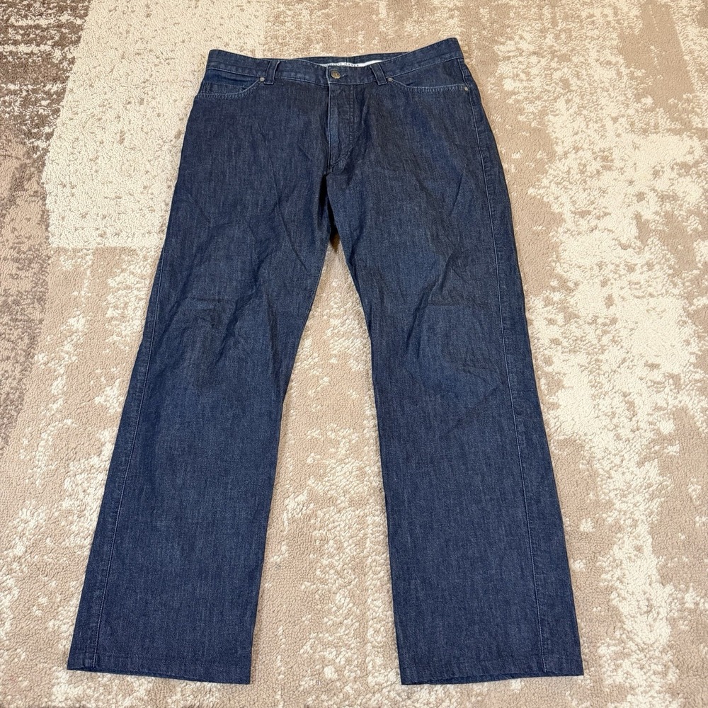Ermenegildo Zegna 5 Pocket Jeans Men's 36x29 Dark Wash Straight Designer